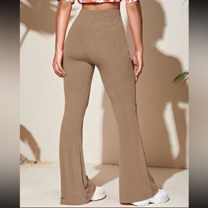 Flare leg solid pants